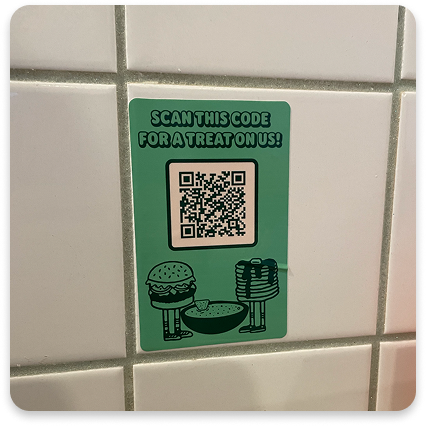 Free pancakes QR poster